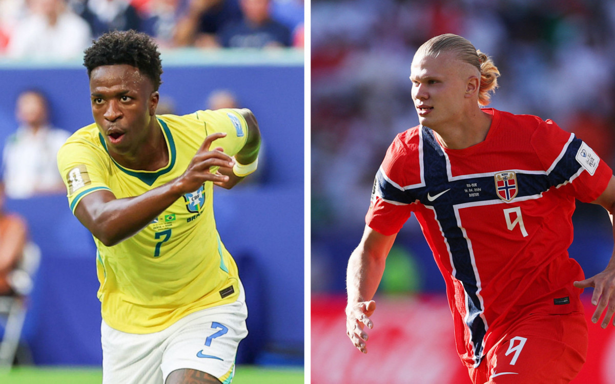 Vini e Haaland têm trajetórias bem diferentes, mas com coincidências