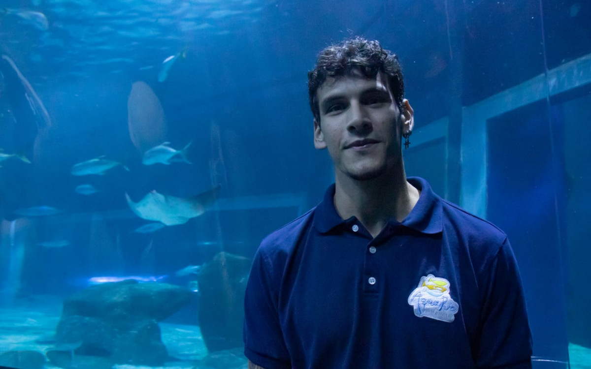 Matheus Félix, biólogo do AquaRio - Érica Martin/Agência O DIA