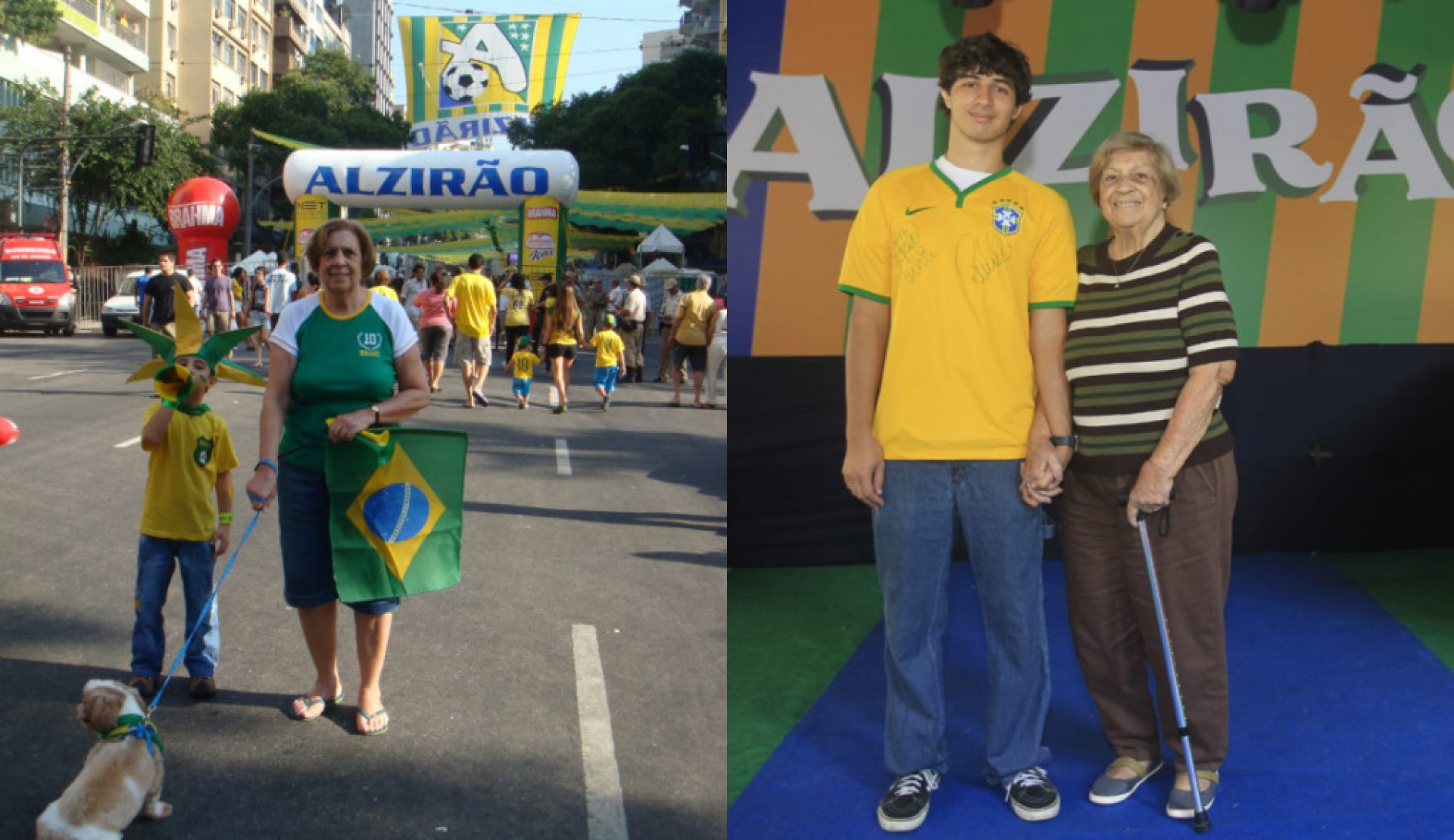 Avó e neto recriam foto de 2010 no Alzirão e mantêm tradição na Copa