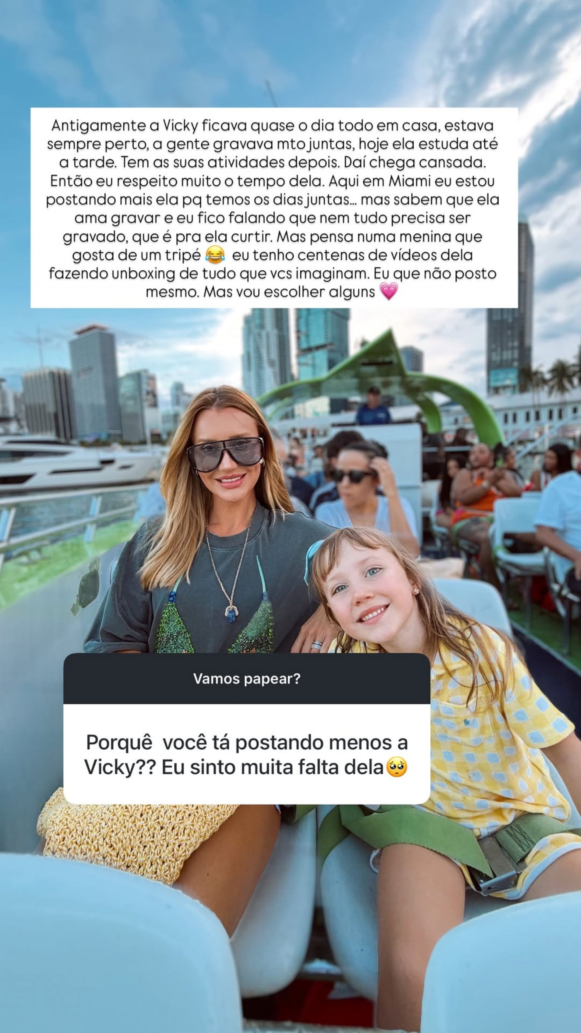 Ana Paula Siebert comentou ausência da filha em suas redes sociais - Reprodução/Instagram