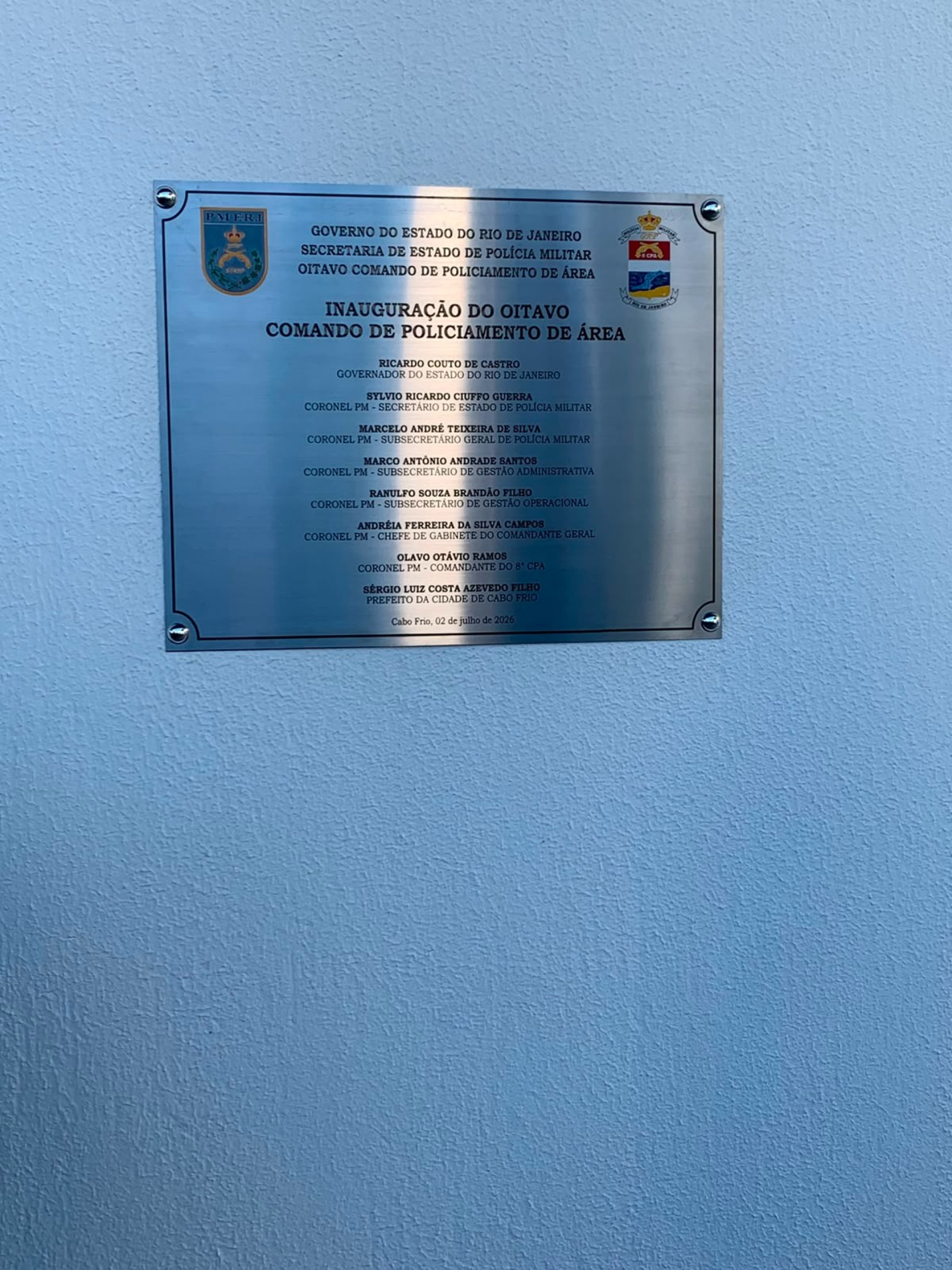 Inauguração da sede do 8º CPA em Cabo Frio - Foto: RCFM