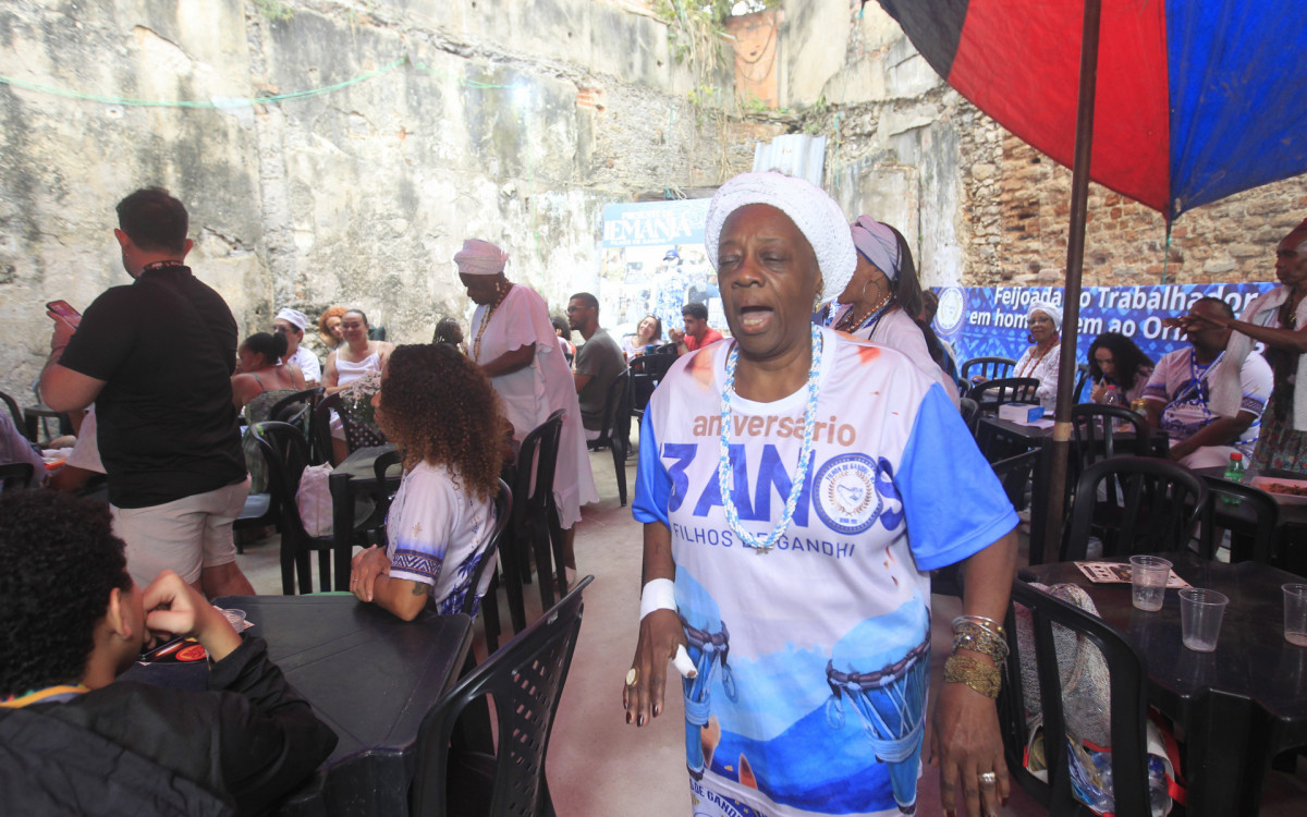 Evento Zungu Camerino, que celebra a cultura negra e ancestralidade. A festança reúne gastronomia tradicional, música e manifestações artísticas, na Associação Cultural Recreativa Filhos de Gandhi Rio, no Centro do Rio, neste sábado (04). - Reginaldo Pimenta/Agência O Dia