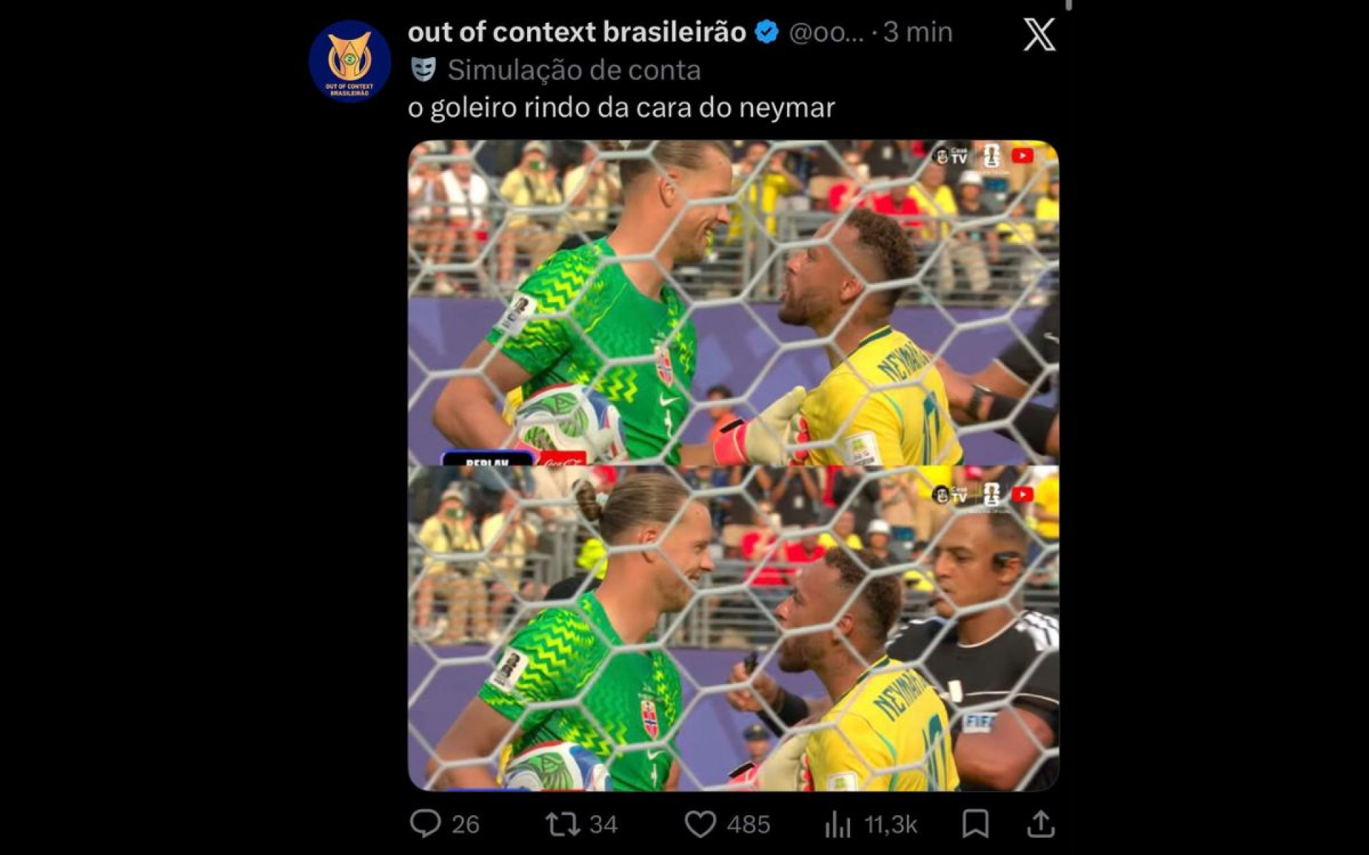 Eliminação do Brasil para a Noruega rendeu memes nas redes sociais - Reprodução / Internet