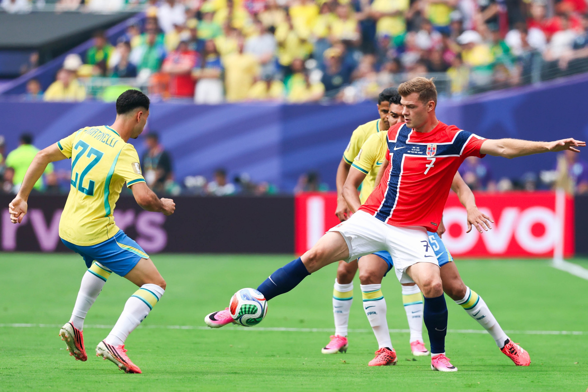 Brasil e Noruega se enfrentaram em Nova Jersey - William Volcov / Parceiro / Ag&ecirc;ncia O Dia
