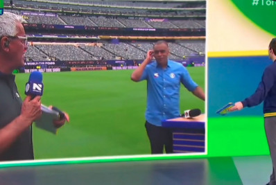 Vídeo: Denílson atrapalha link ao vivo do SBT e ganha bronca 