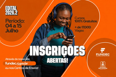 Fundec abre mais de 17 mil vagas em cursos gratuitos