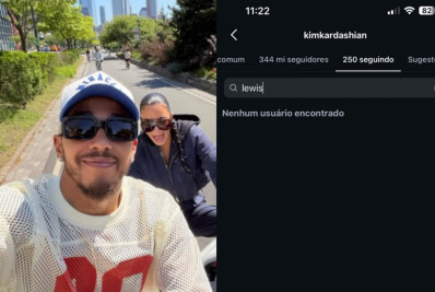 Lewis Hamilton não está entre os perfis que Kim Kardashian segue 