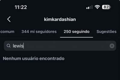 Ausência de Lewis Hamilton na lista de perfis seguidos por Kim Kardashian alimentou rumores de término - Reprodução / Instagram