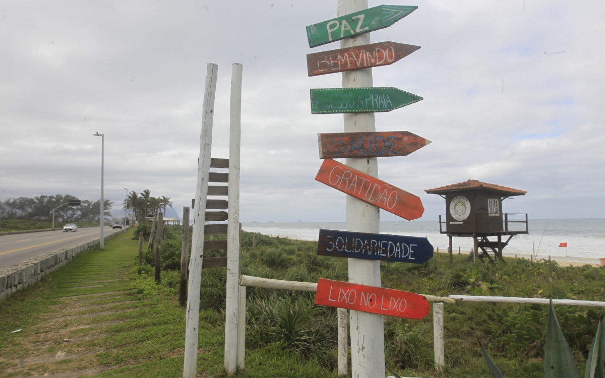 Tempo instável na Praia da Reserva, no Recreio