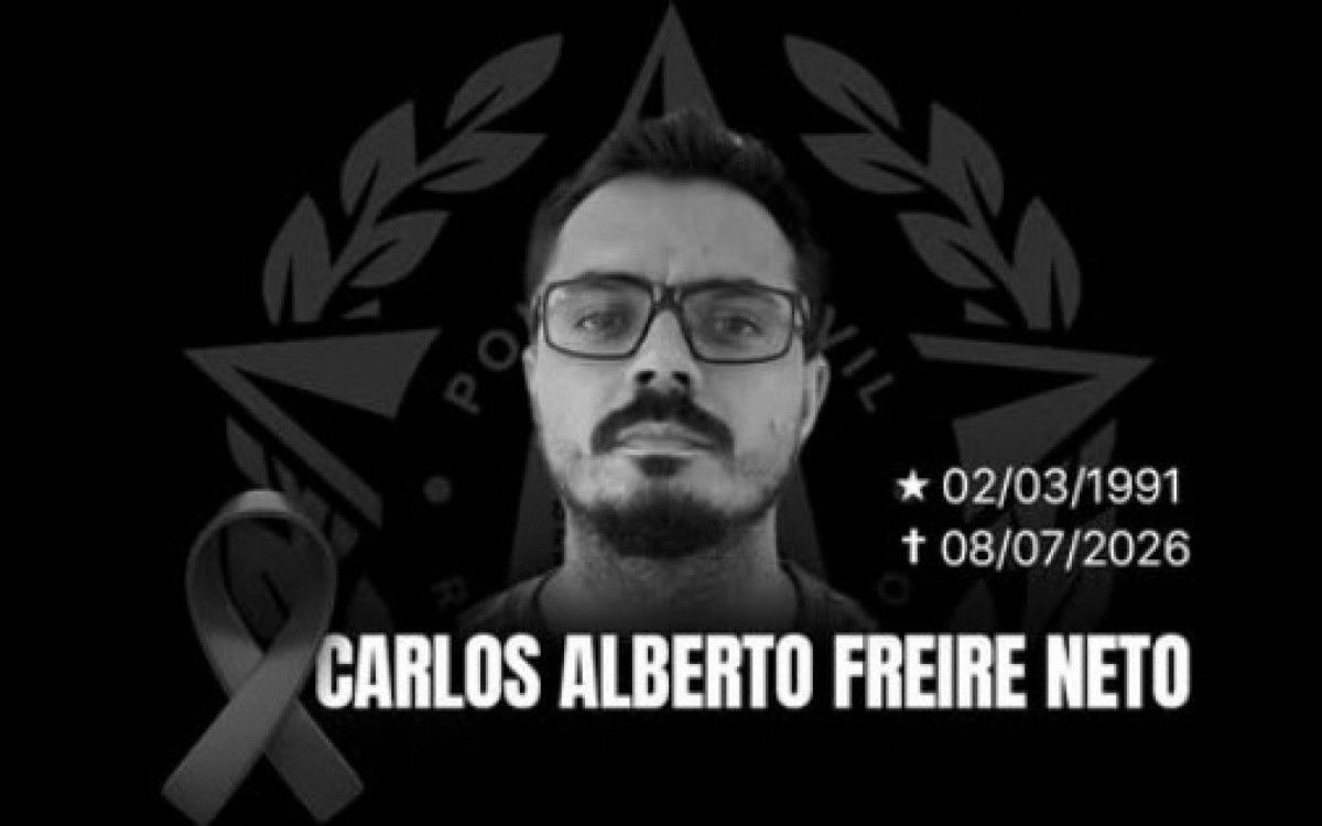 Policial civil Carlos Alberto Freire Neto, de 35 anos, morreu depois de ser atingido na cabeça 