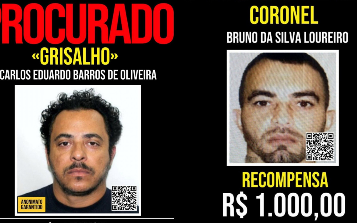 Carlos Eduardo Barros de Oliveira, o Grisalho, e Bruno da Silva Loureiro, o Coronel do Muquiço