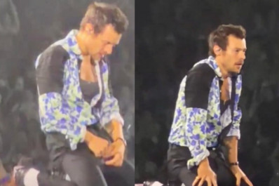 Harry Styles passa por imprevisto após zíper da calça abrir em show 