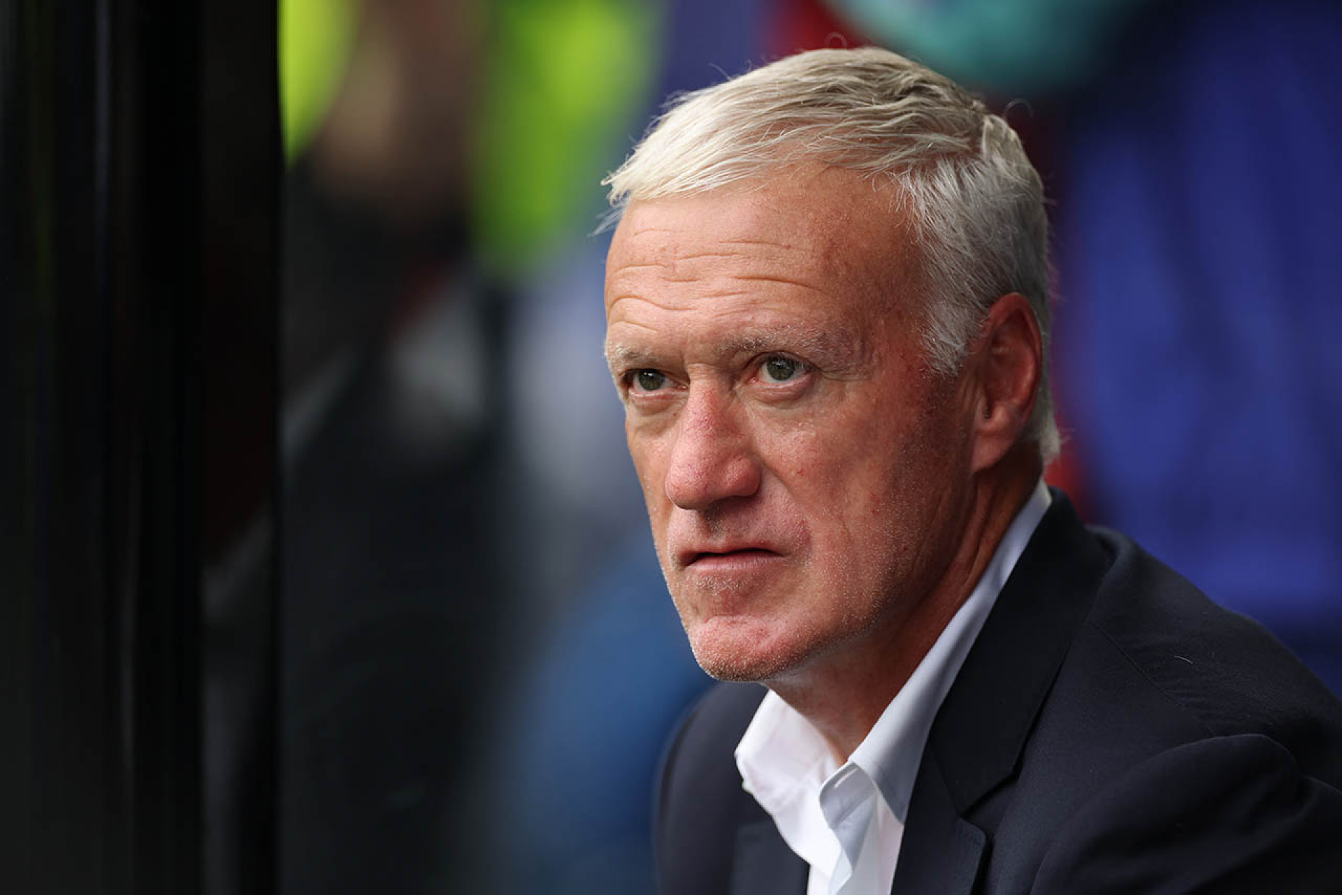 PHILADELPHIA, PENNSYLVANIA - JUNE 22: Didier Deschamps, Head Coach of France, looks on before the FIFA World Cup 2026 Group I match between France and Iraq at Philadelphia Stadium on June 22, 2026 in Philadelphia, Pennsylvania. (Photo by Dan Mullan/Getty Images)