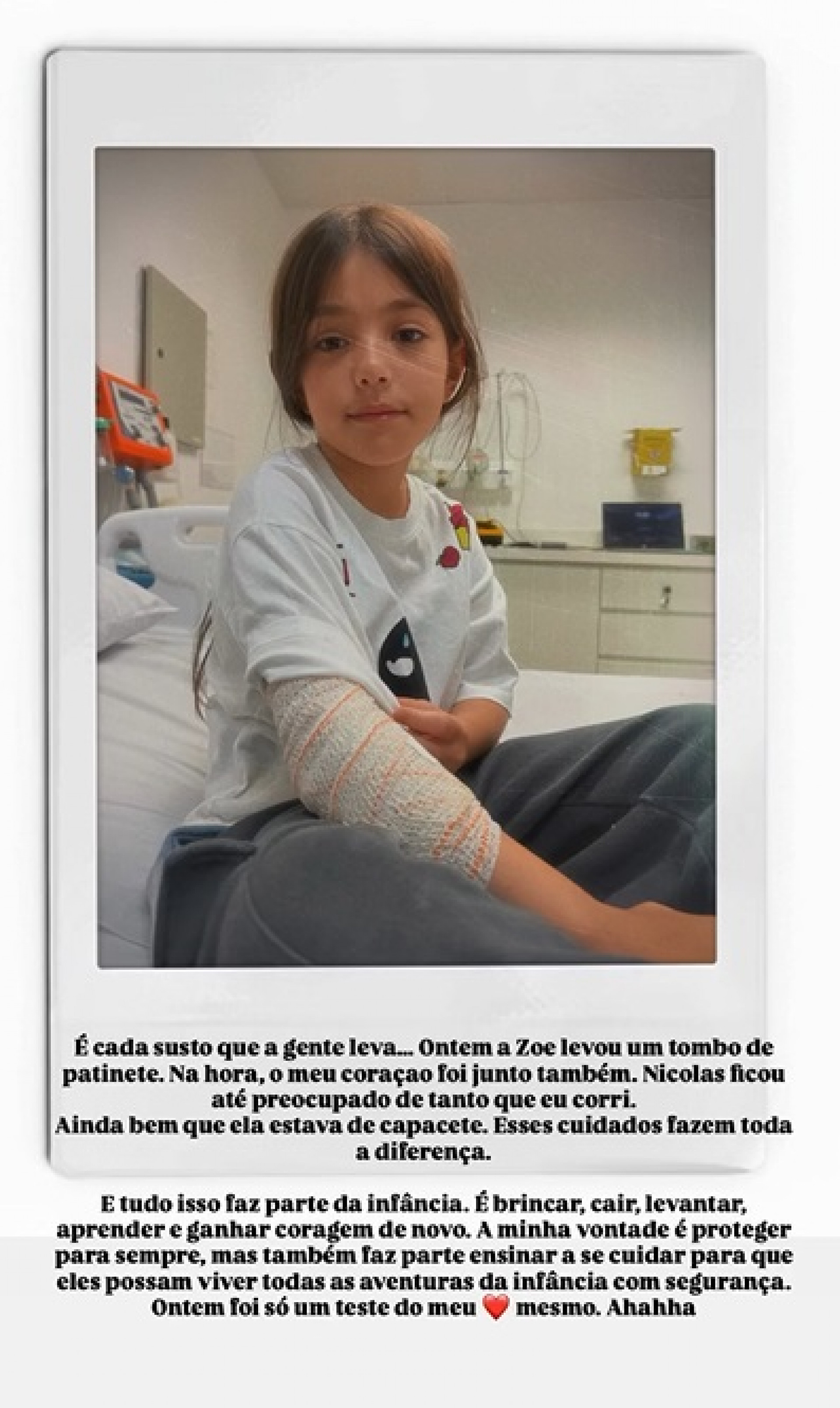 Sabrina Sato mostrou a filha com braço imobilizado  - Reprodução/Instagram 