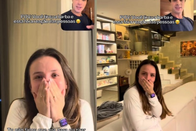 André Luiz Frambach surge sem barba e surpreende Larissa Manoela
