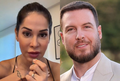 Maíra Cardi joga refrigerante de Thiago Nigro fora: 'Aqui não'