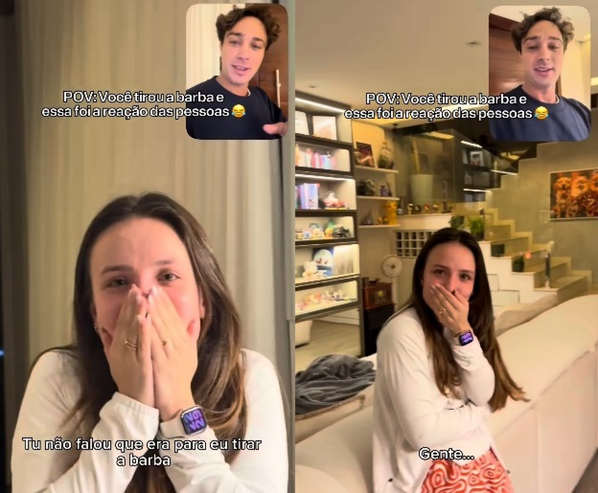 Larissa Manoela ficou surpresa com mudança de visual do marido - Reprodução/Instagram