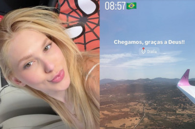 Virginia Fonseca comemora chegada à Itália