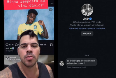 Influenciador alega ter recebido ameaça de Vini Jr. 