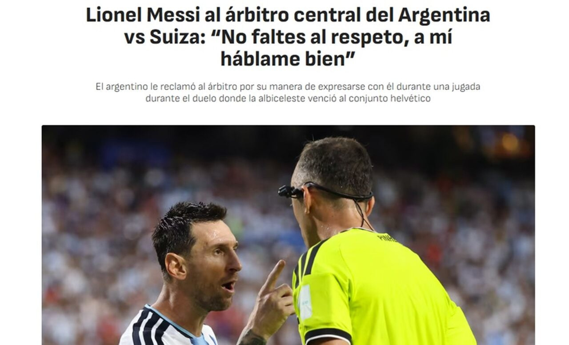 Jornal transcreve bronca de Messi em &aacute;rbitro: “N&atilde;o me desrespeite”