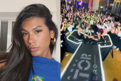 Pocah e bailarinas caem após palco ceder em festival; vídeo