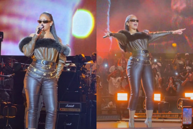 Rihanna retorna aos palcos durante apresentação de Jay-Z