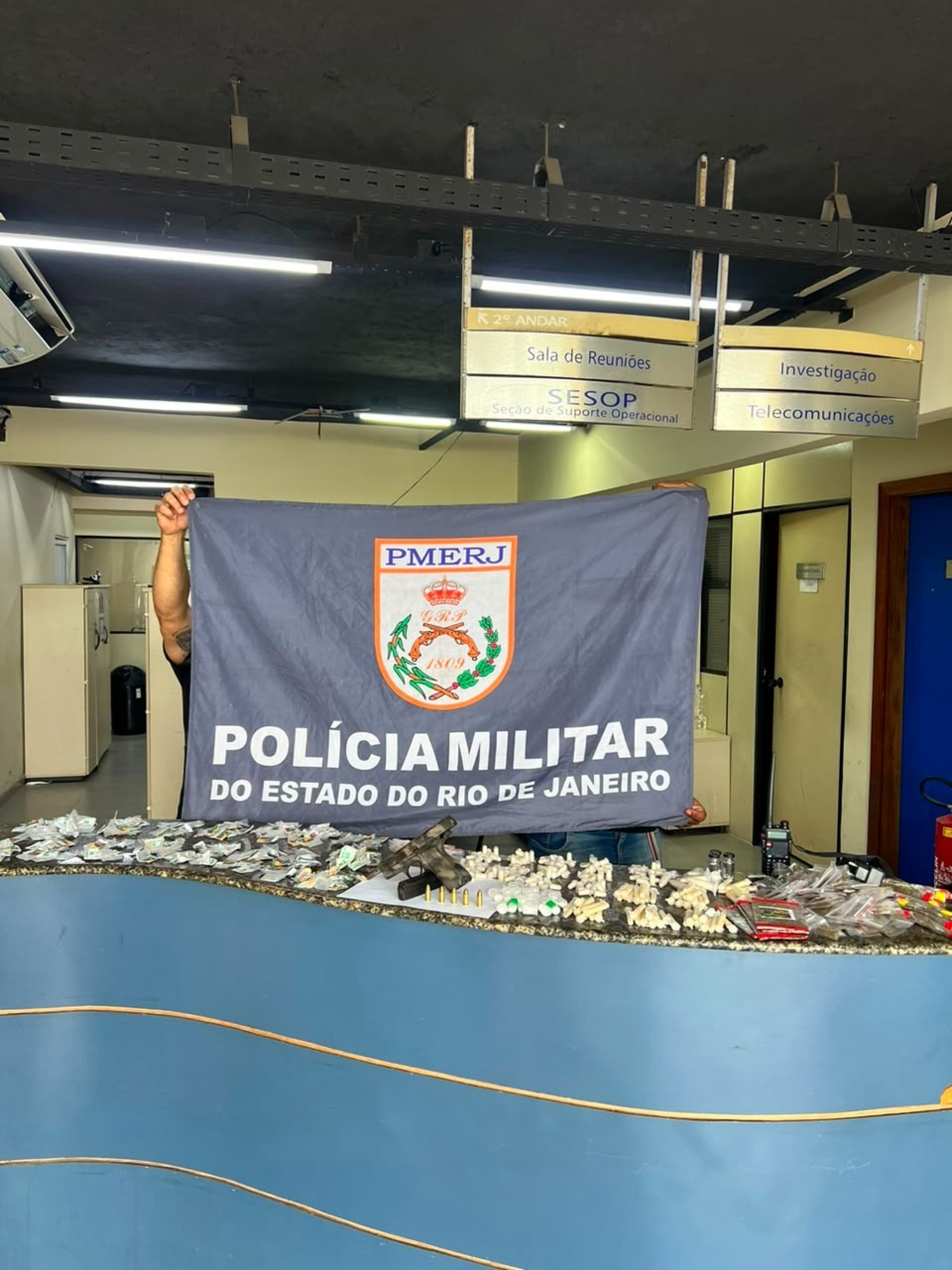 Material apreendido pela PM na Japuíba