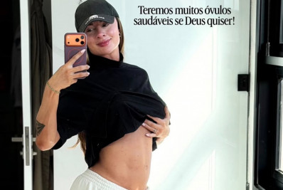Juju Salimeni exibe barriga inchada para congelamento de óvulos