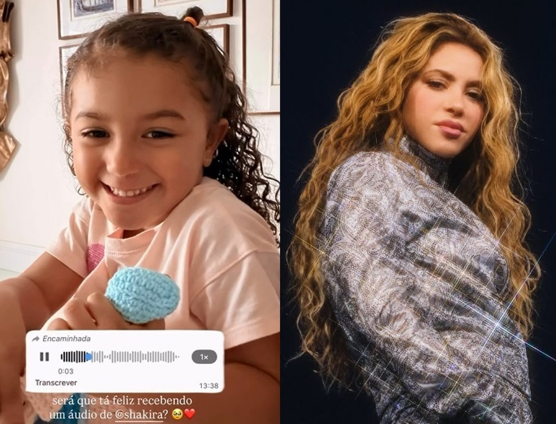 Lore Improta mostrou reação de Liz ao receber áudio de Shakira  - Reprodução/Instagram 