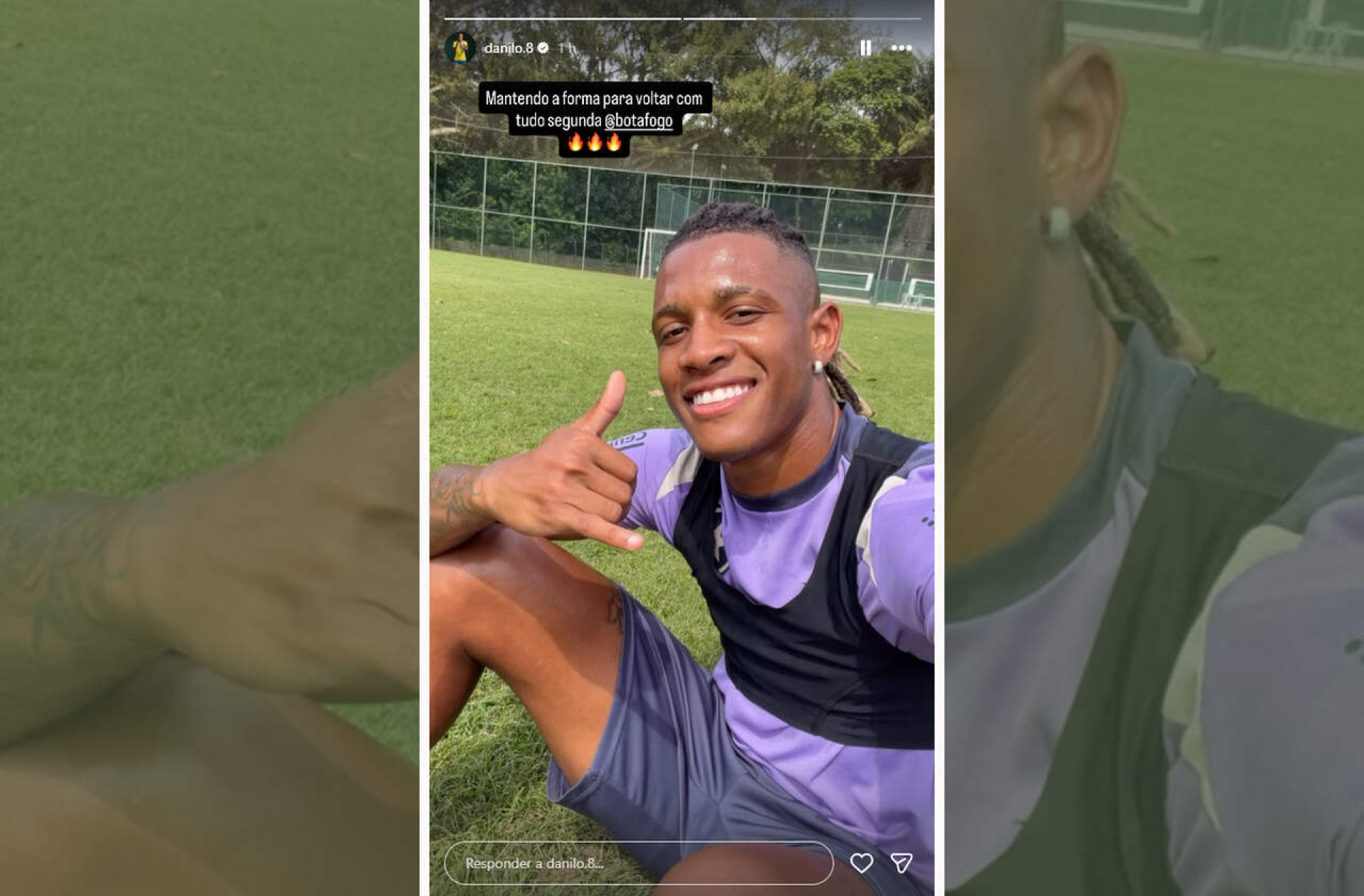 Danilo acelera prepara&ccedil;&atilde;o antes de retorno ao Botafogo na segunda-feira