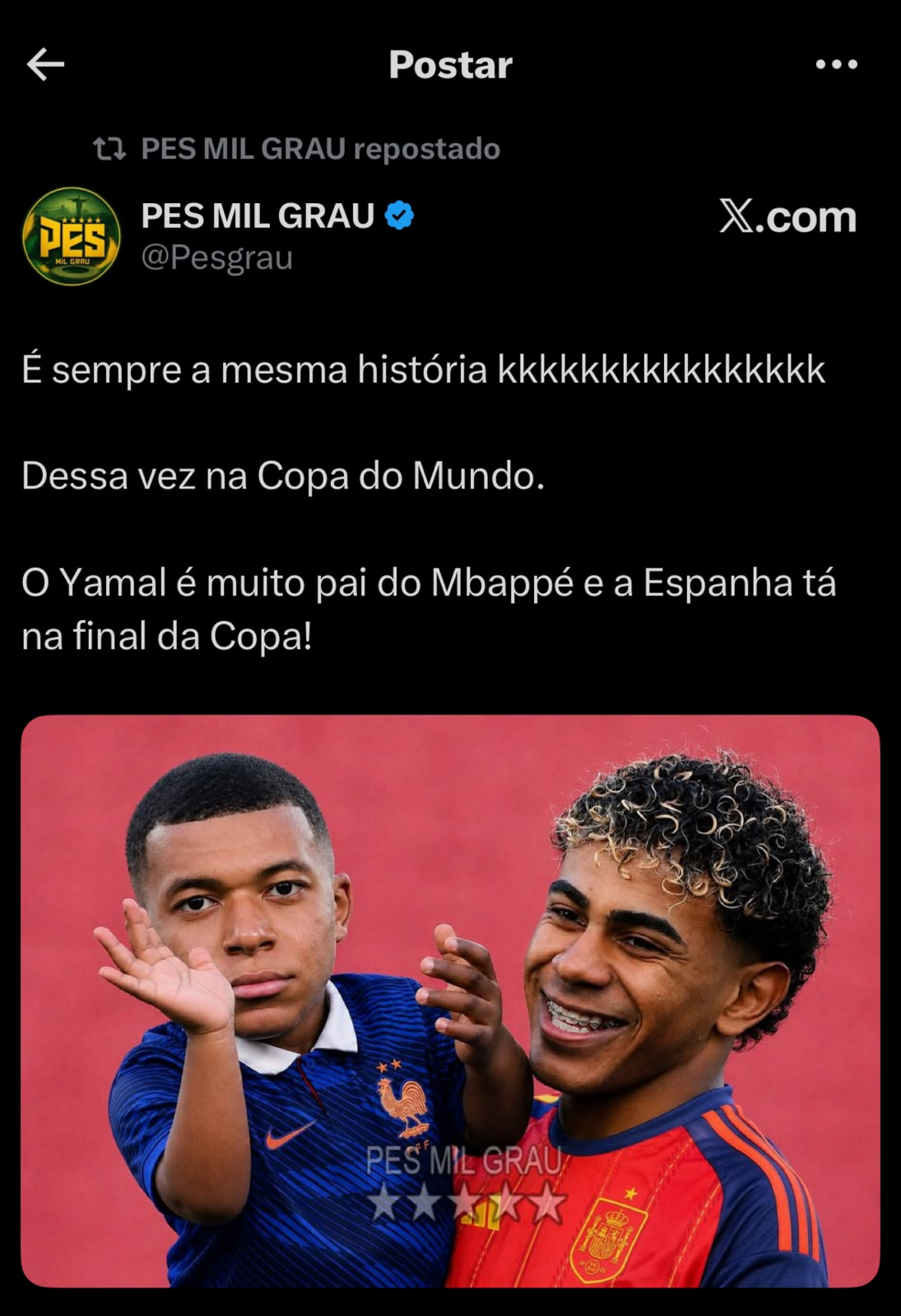 Yamal levou a melhor sobre Mbappé - Reprodução / X