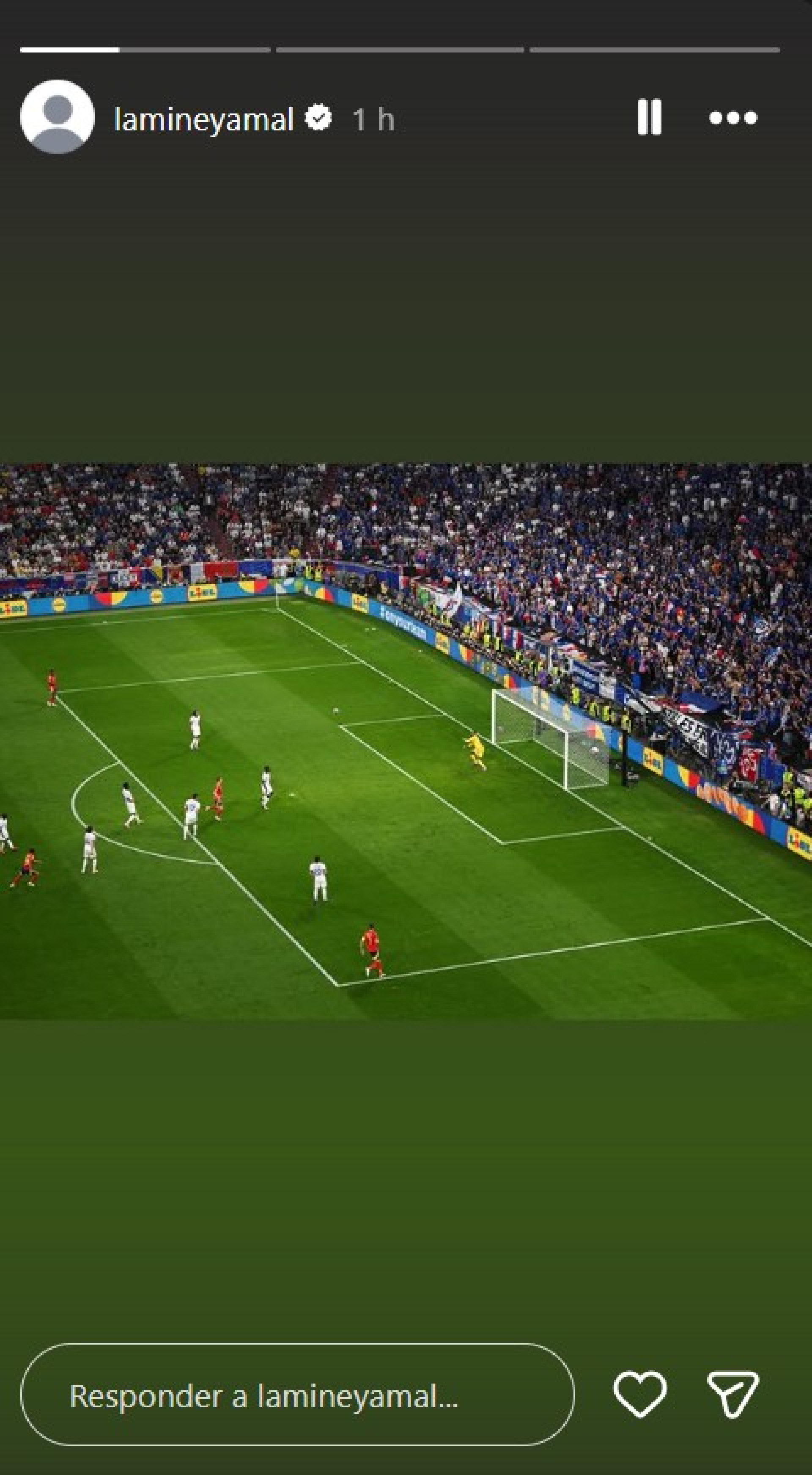 Yamal lembrou golaço contra França na semifinal da Eurocopa 2024 - Reprodução / Instagram