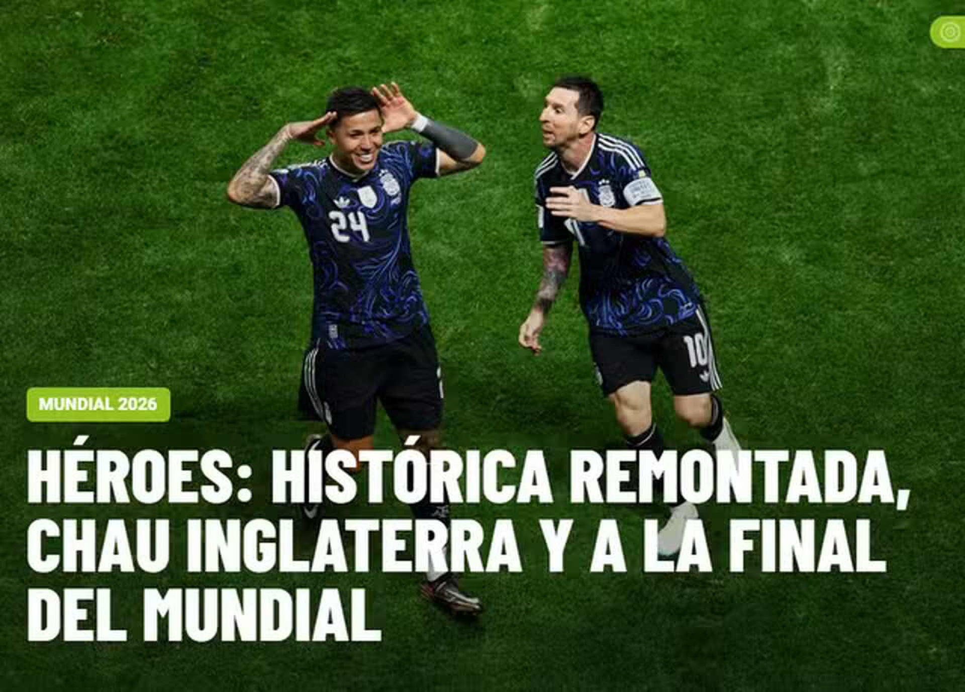 Imprensa internacional repercute virada hist&oacute;rica da Argentina sobre a Inglaterra