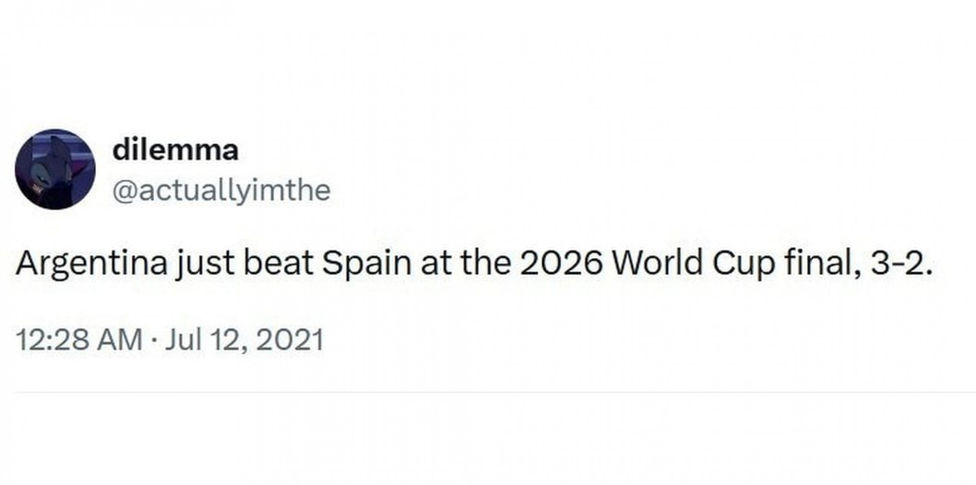 Postagem de “viajante do tempo” prev&ecirc; resultado da final da Copa e agita as redes