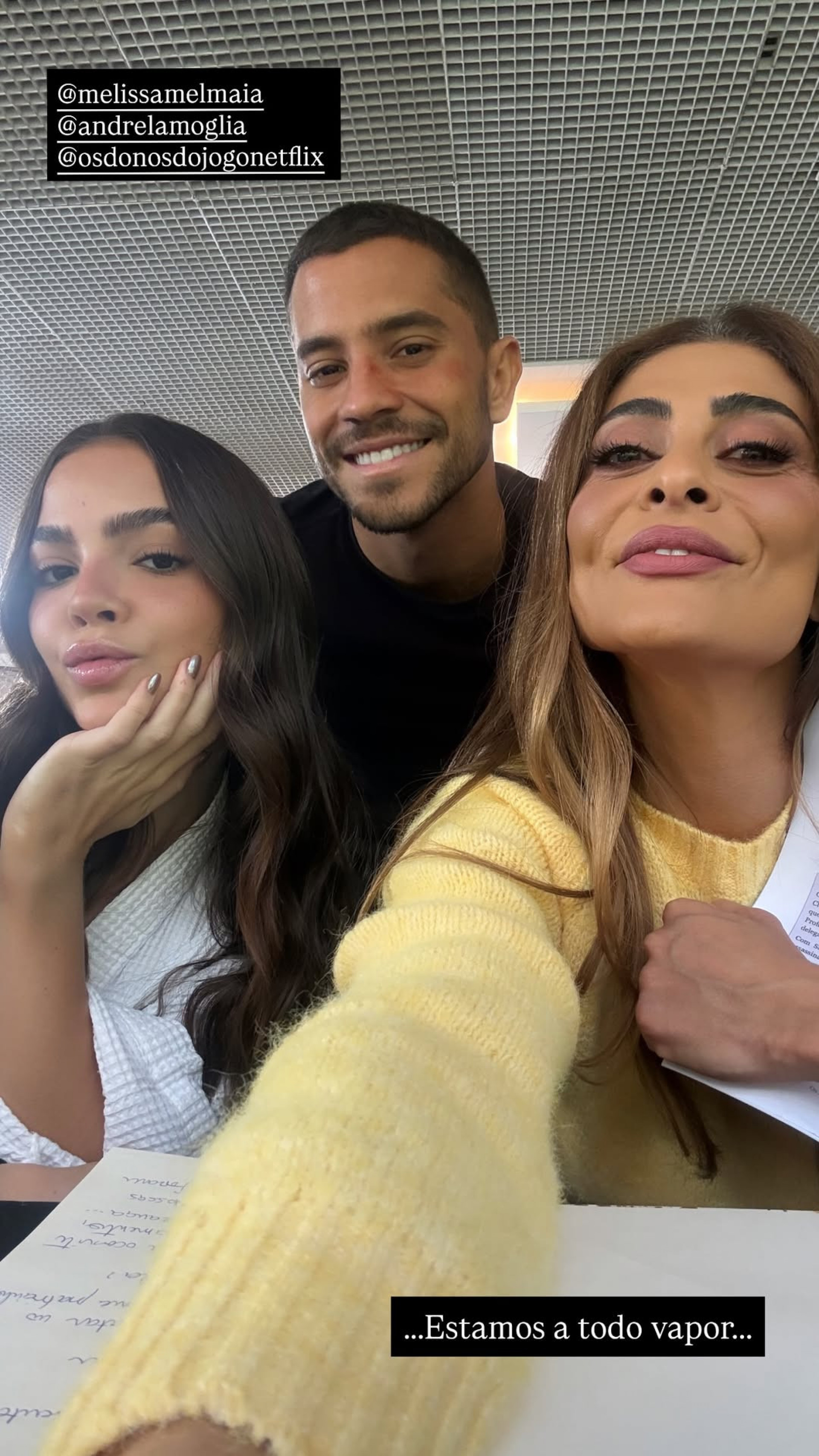 Juliana Paes, Mel Maia e André Lamoglia - Reprodução do Instagram
