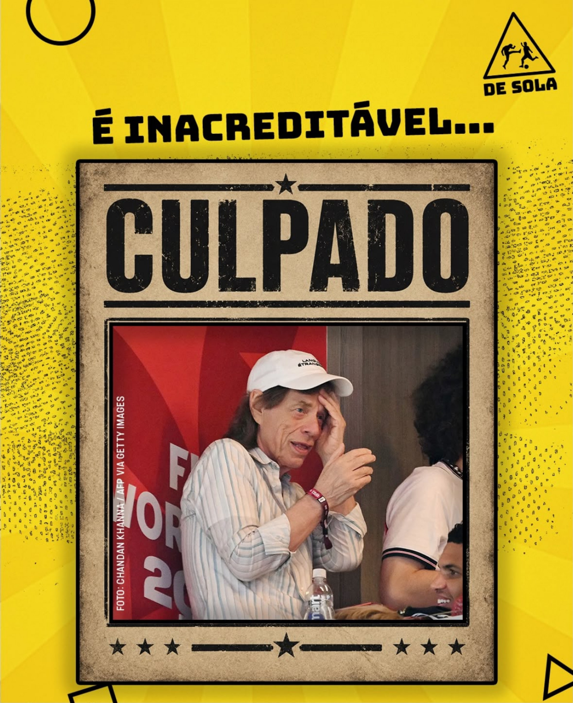 Fama de pé frio de Mick Jagger foi relembrada - Reprodução / De Sola
