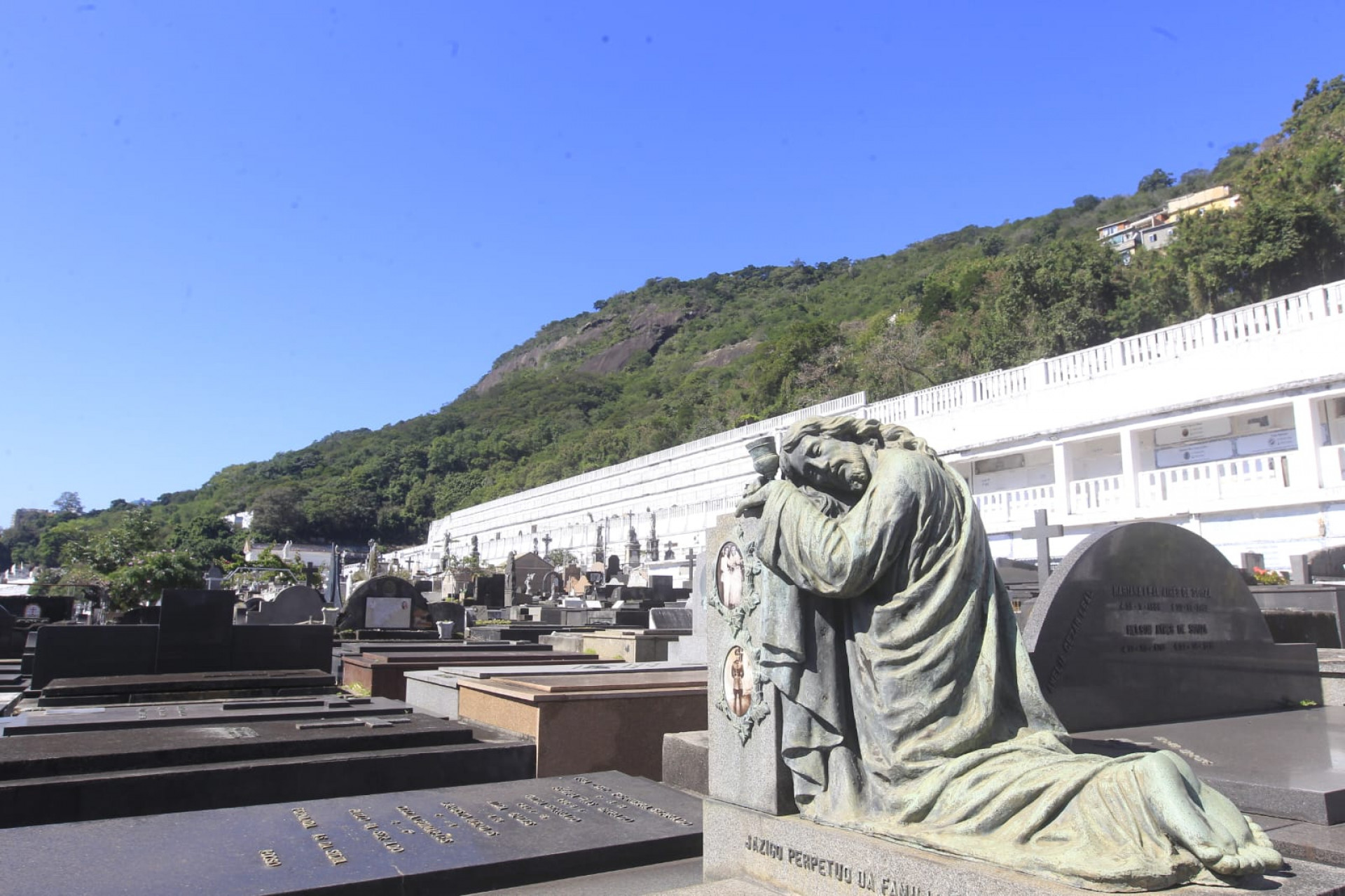 Despedida de Pedro Ely Cordeiro dos Santos aconteceu no Cemitério São João Batista, em Botafogo - Reginaldo Pimenta / Agência O DIA
