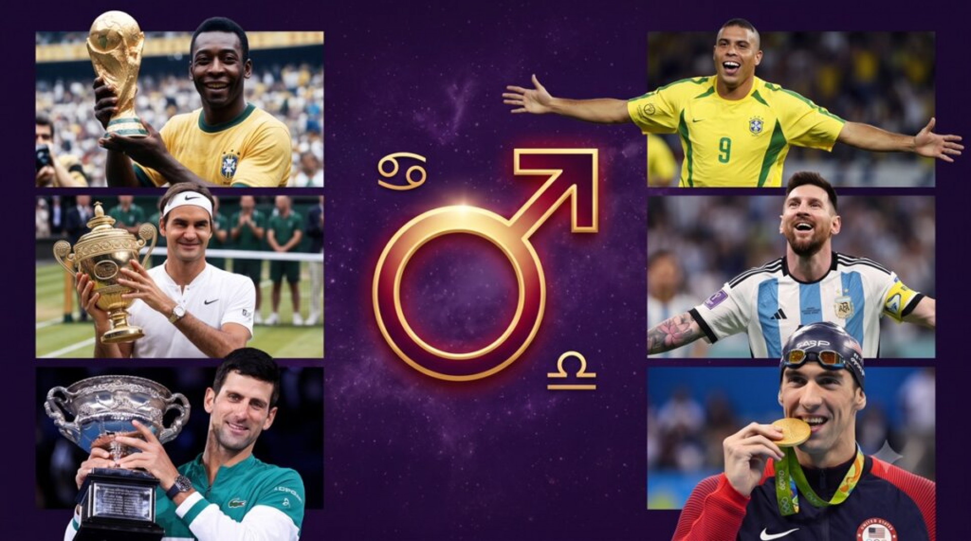 Pel&eacute;, Messi e Federer compartilham um detalhe astrol&oacute;gico surpreendente