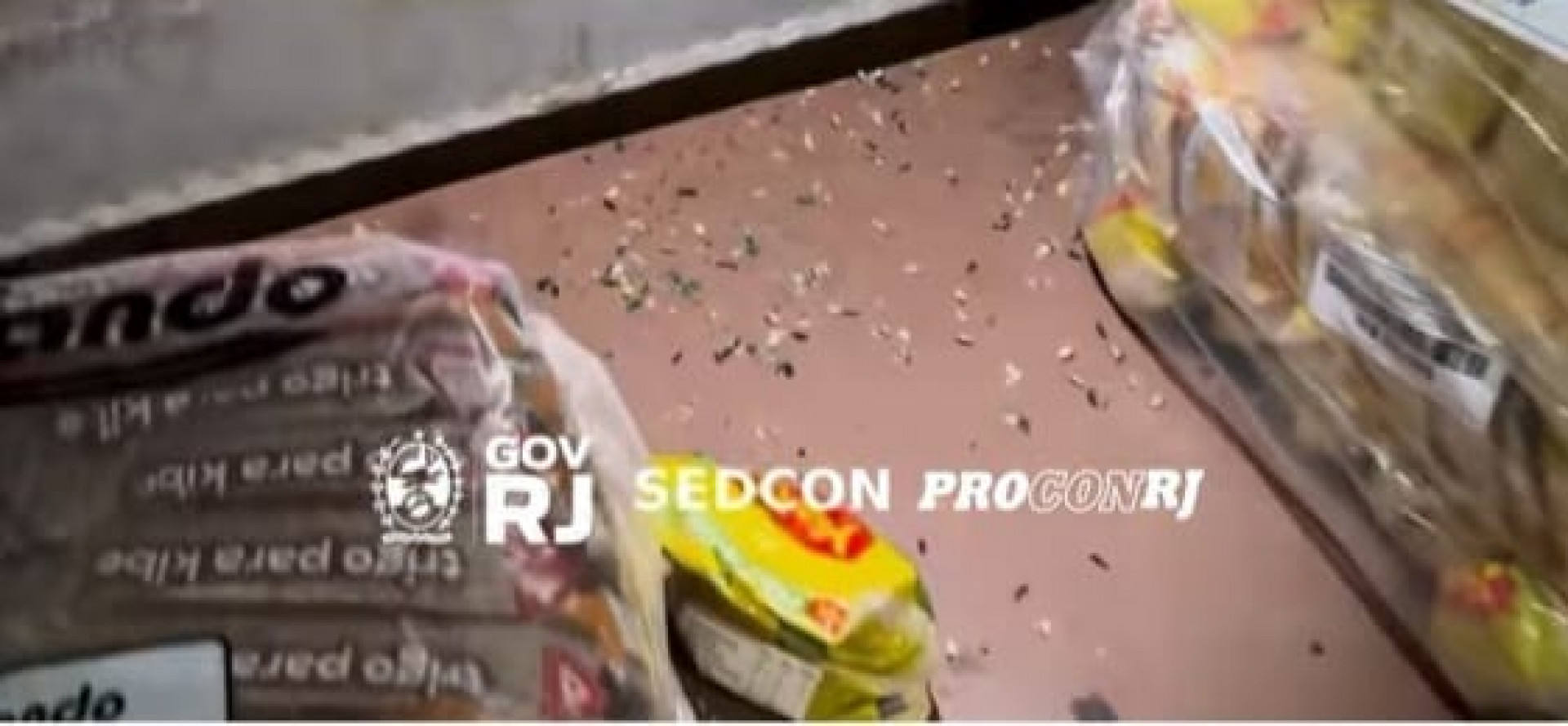 Alimentos cercados por fezes s&atilde;o registrados pelos fiscais - Divulga&ccedil;&atilde;o/Procon-RJ