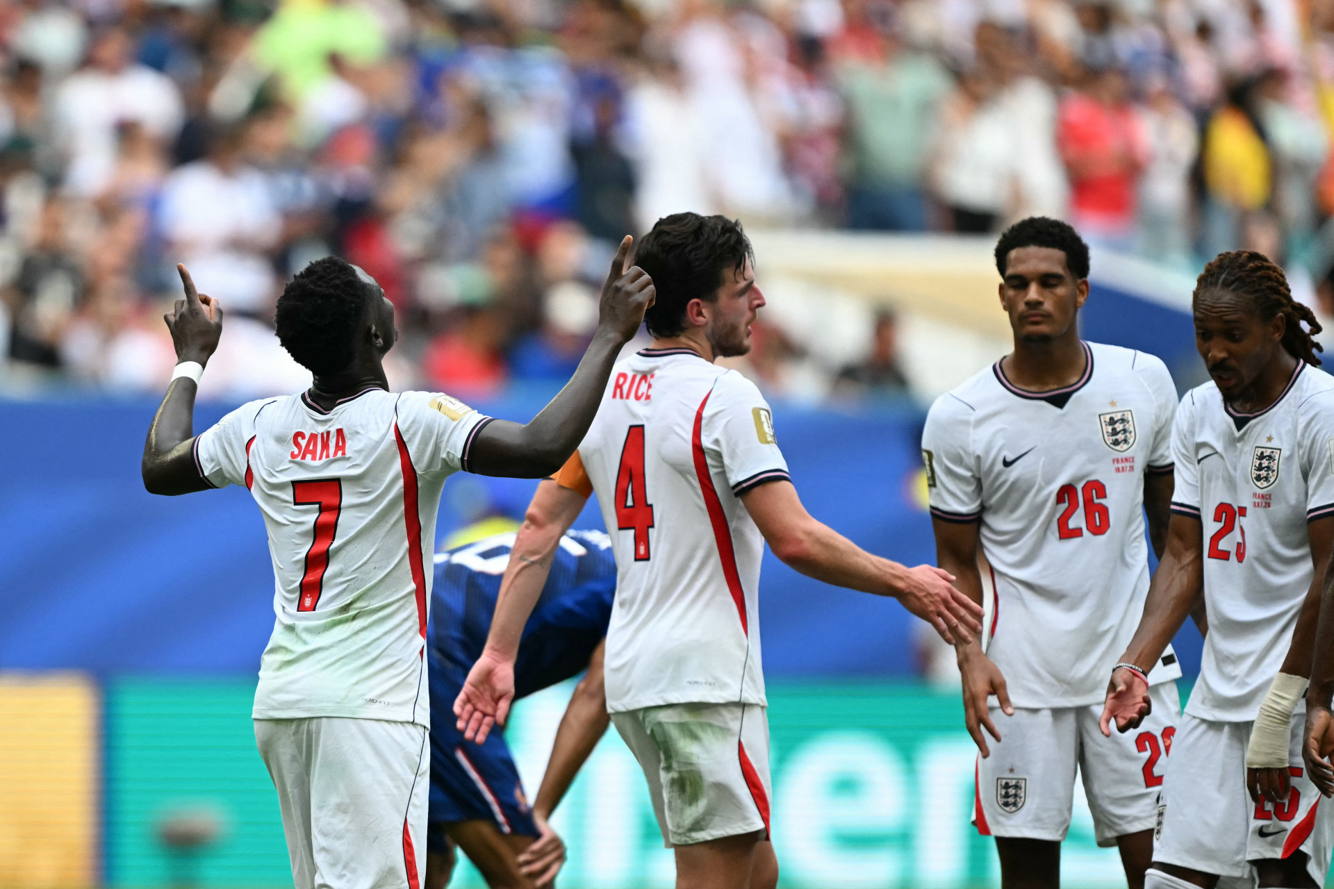 Saka comemora gol marcado na disputa de terceiro lugar - Chandan Khanna / AFP