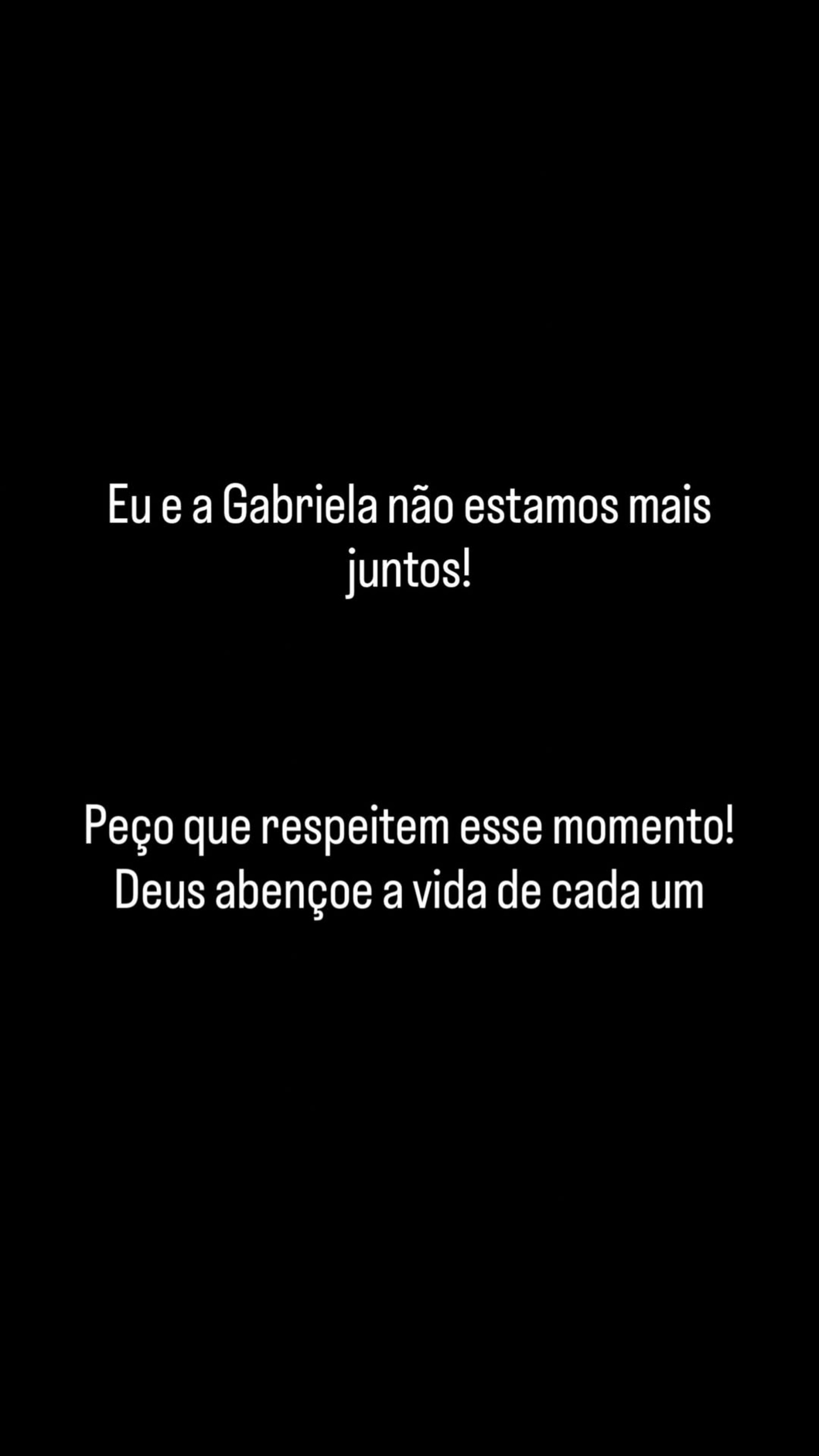 Matheus Fidelis comunicou fim da relação com Gabi Martins - Reprodução/Instagram