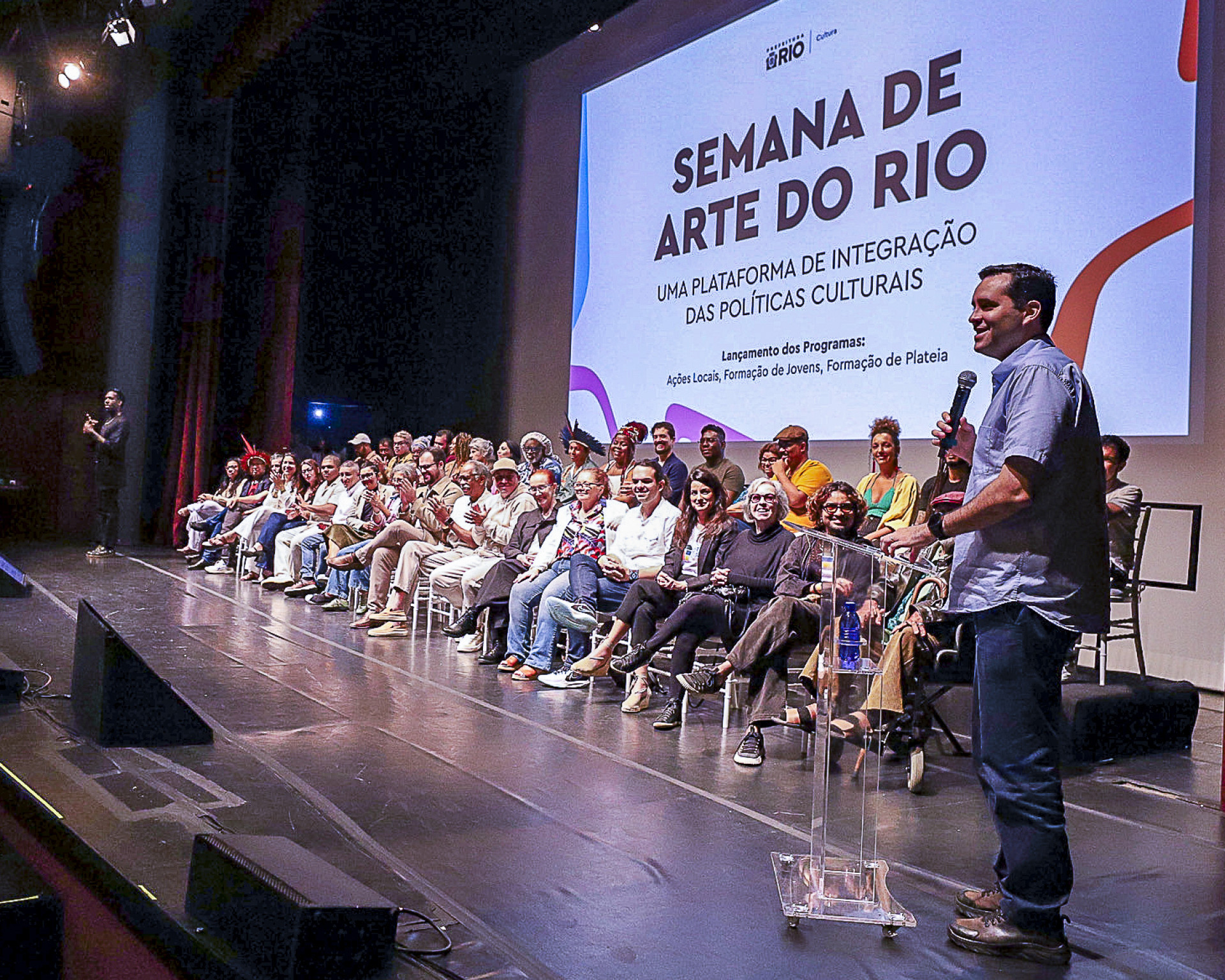 Lançamento da Semana de Arte aconteceu no Teatro Carlos Gomes, no Centro - Marco Antônio Lima / Divulgação Prefeitura do Rio