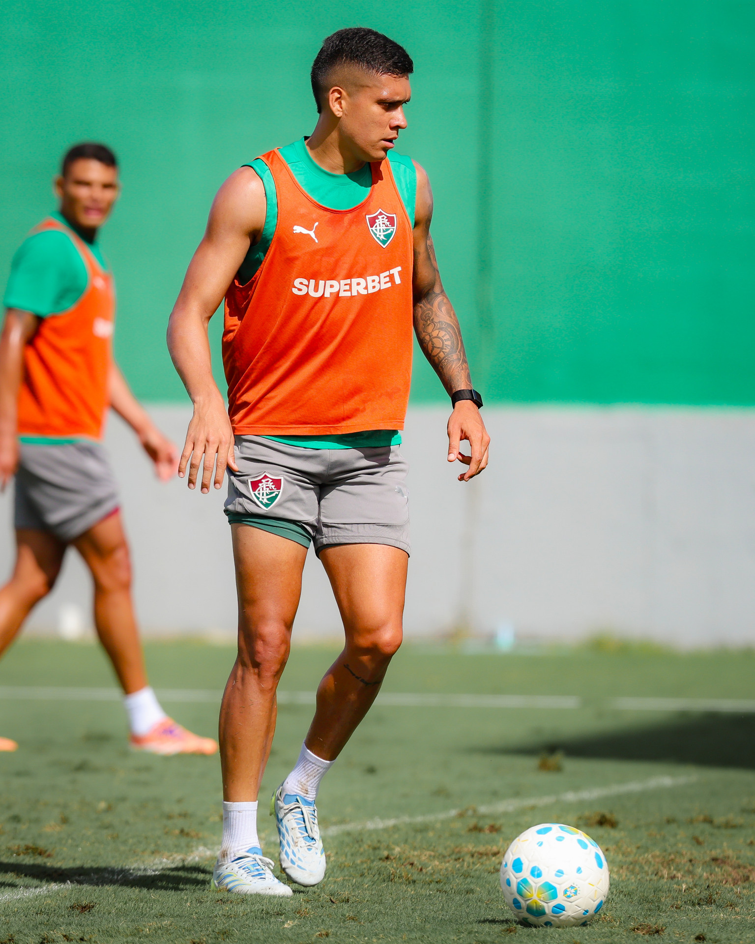 Millán em treino do Fluminense