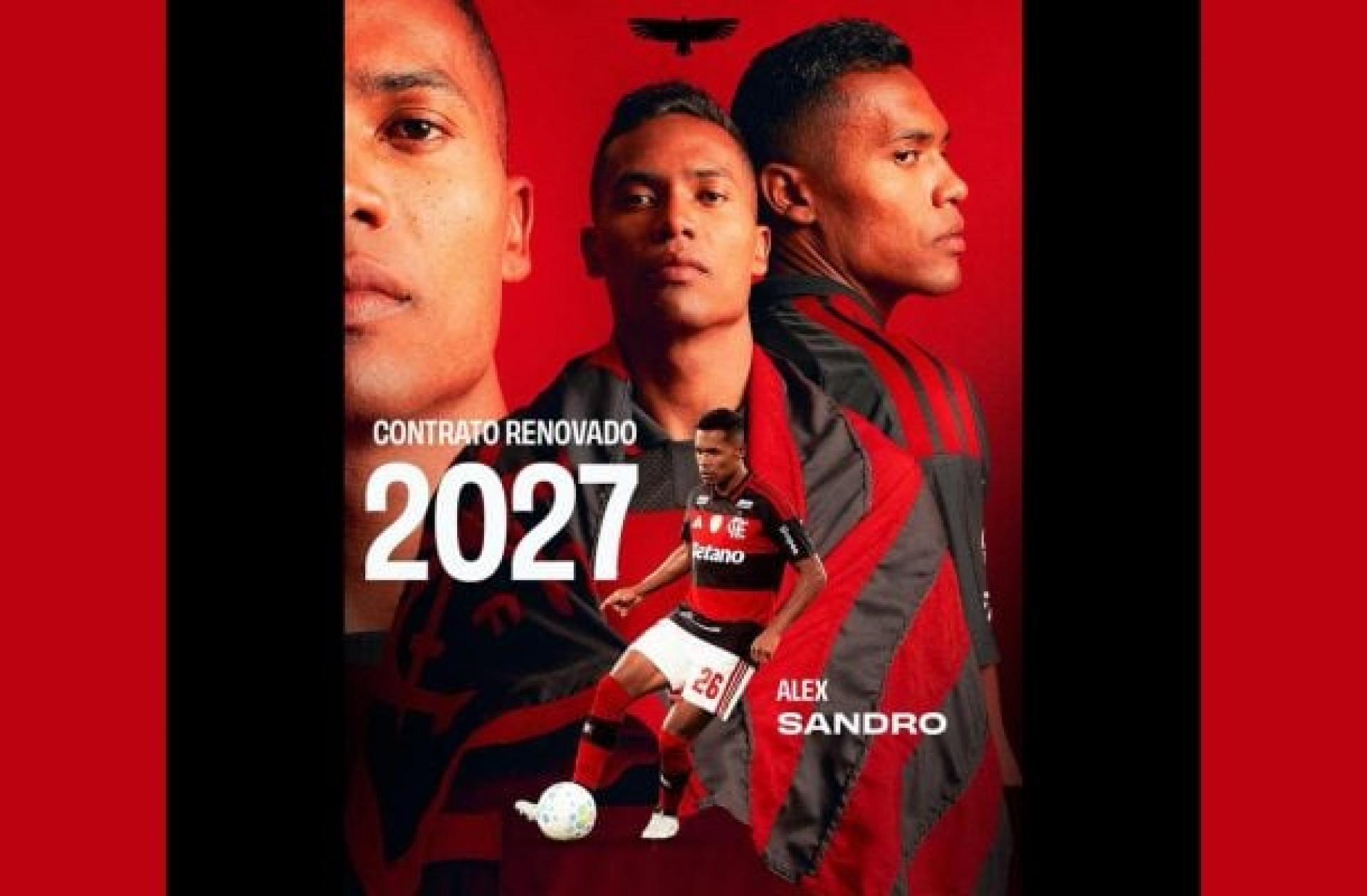 Flamengo anuncia renova&ccedil;&atilde;o de Alex Sandro at&eacute; 2027: “Brigando por t&iacute;tulos”