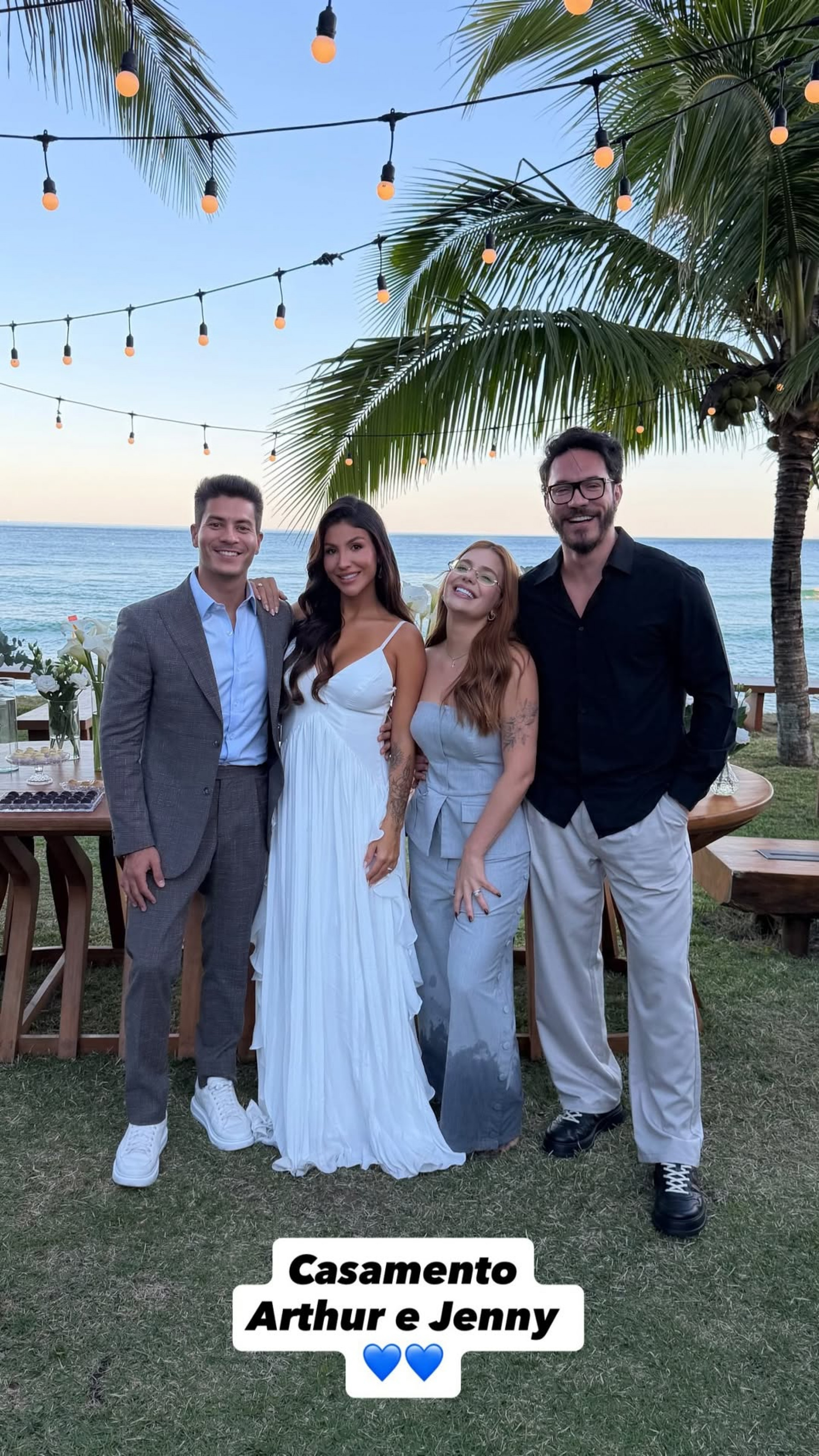 Arthur Aguiar e Jheny Santucci escolheram Viih Tube e Eliezer como padrinhos - Reprodução/Instagram