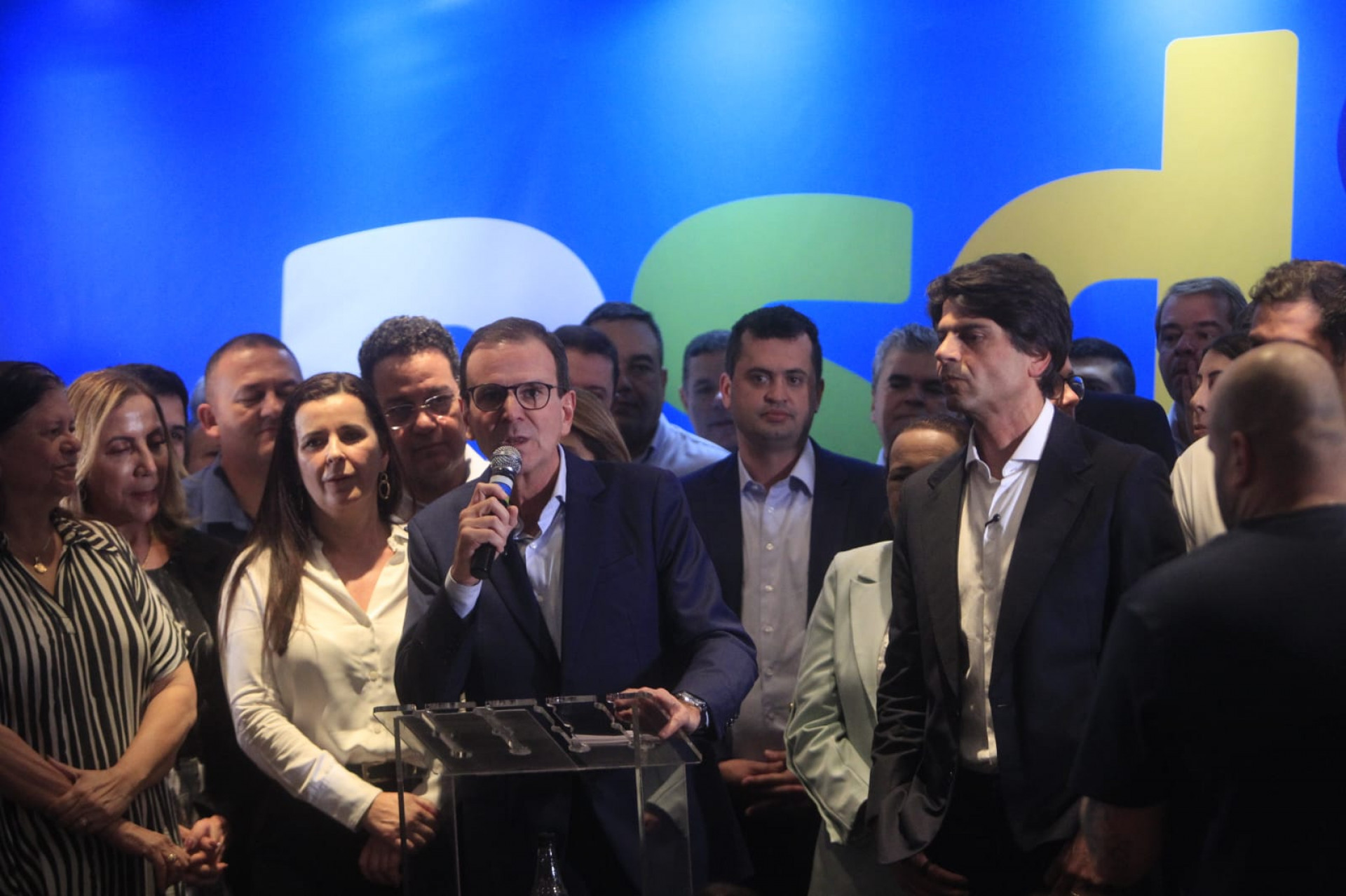 Eduardo Paes oficializou candidatura ao governo do Rio, durante convenção do  Partido Social Democrático (PSD), realizada em Botafogo, na Zona Sul - Reginaldo Pimenta / Agência O DIA