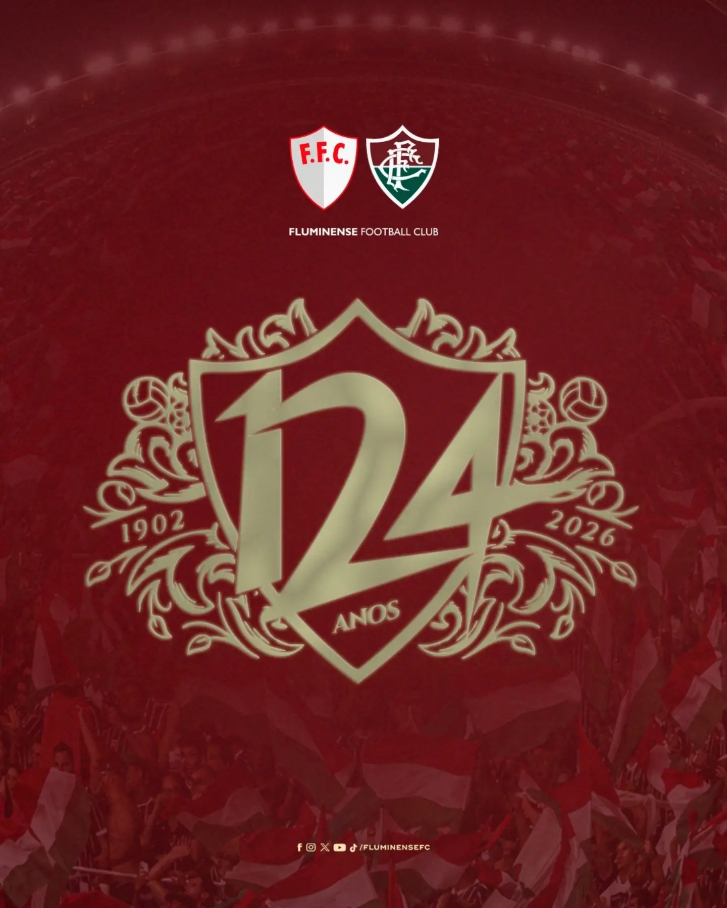 Jogadores, ex-atletas e clubes celebram os 124 anos do Fluminense