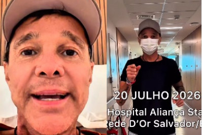 Em tratamento contra o câncer, Netinho surge caminhando em hospital