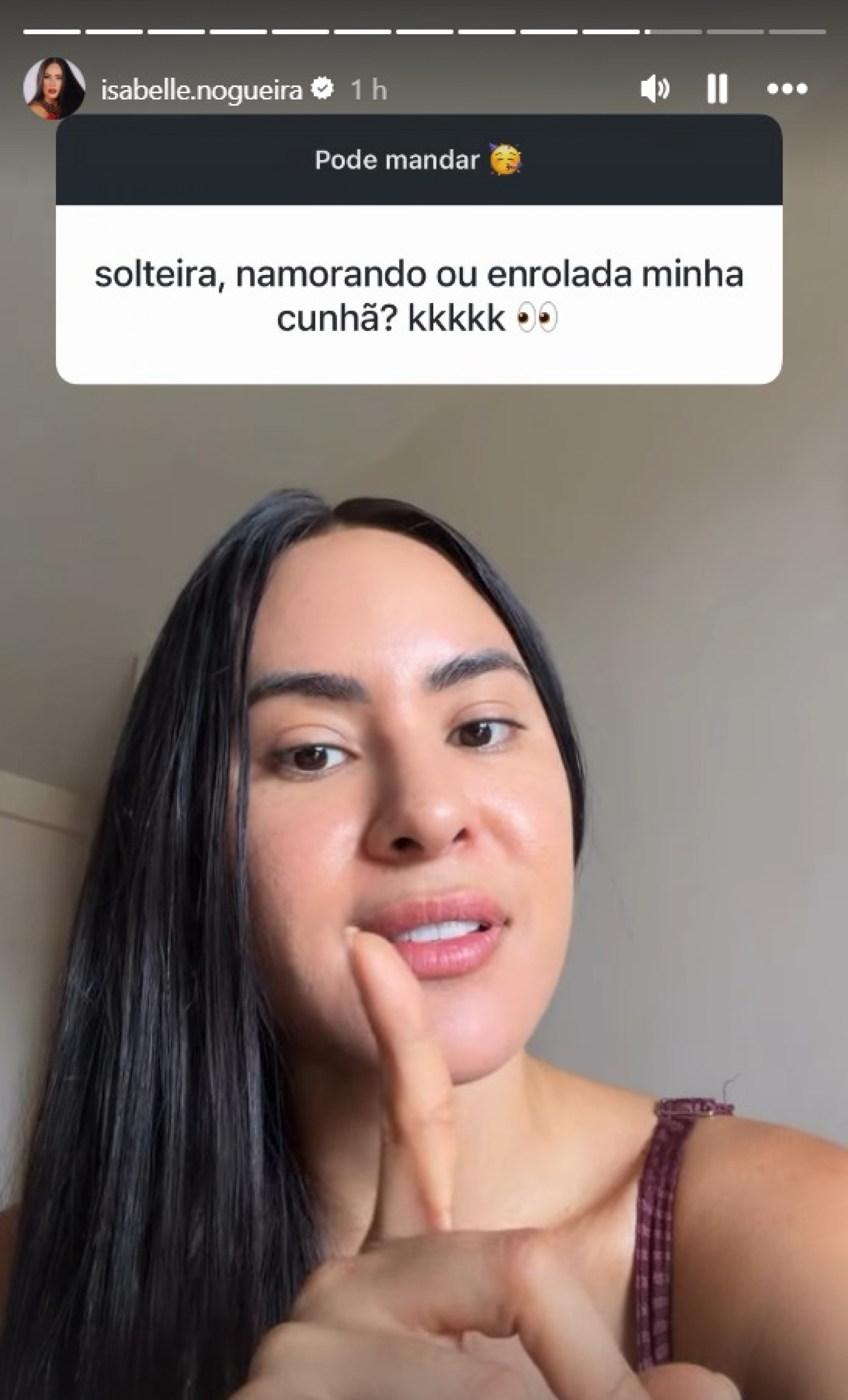 Isabelle Nogueira respondeu pergunta de fãs sobre sua vida amorosa - Reprodução / Instagram