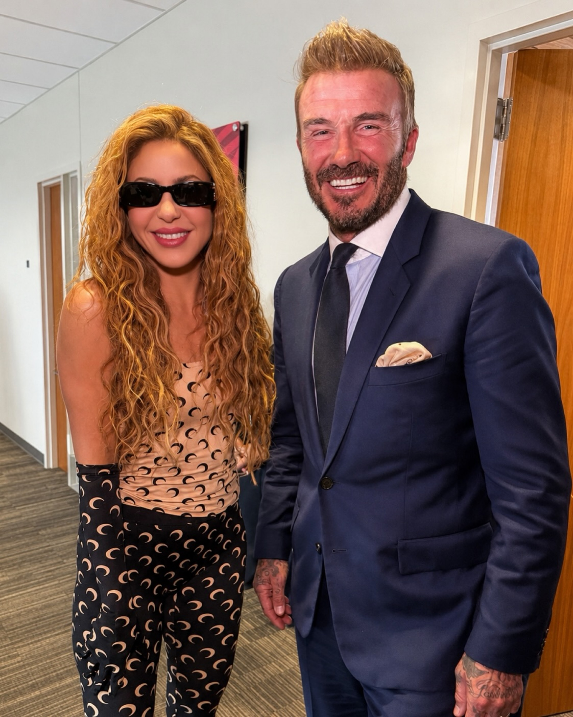 Shakira e David Beckham - Reprodução / Instagram